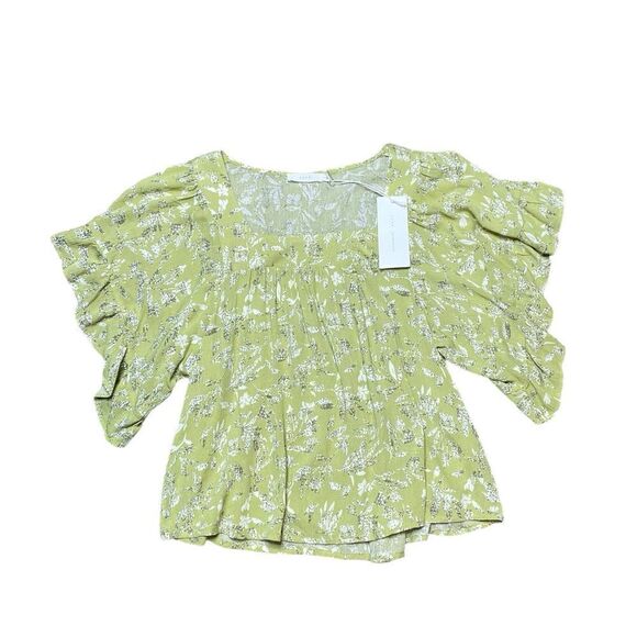 NWT LUSH Flowy Green Blouse Size Small - Picture 1 of 6